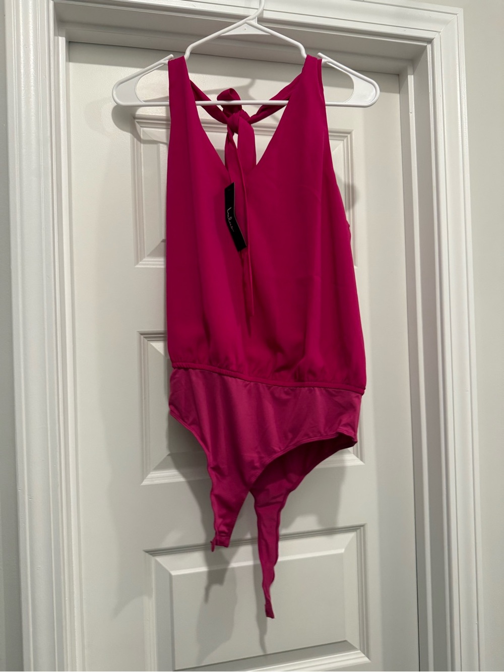 Lulu's Hot Pink Tank Bodysuit